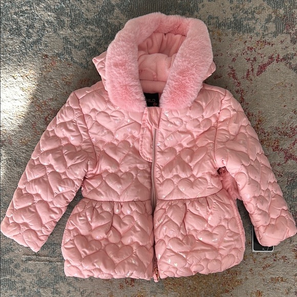 Rothschild Pink Quilted Heart Jacket - Picture 1 of 6
